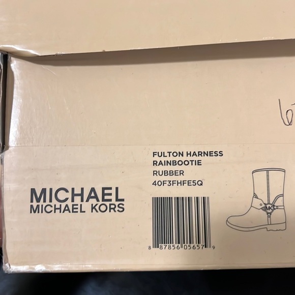 Gently Worn Michael Kors Rain Bootie Boots Size 10 - Picture 6 of 6